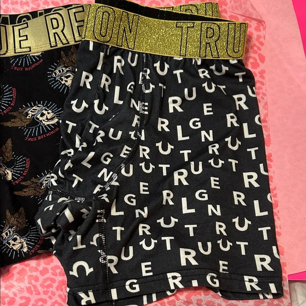 True Religion Black and Gold Boxer Briefs Duo